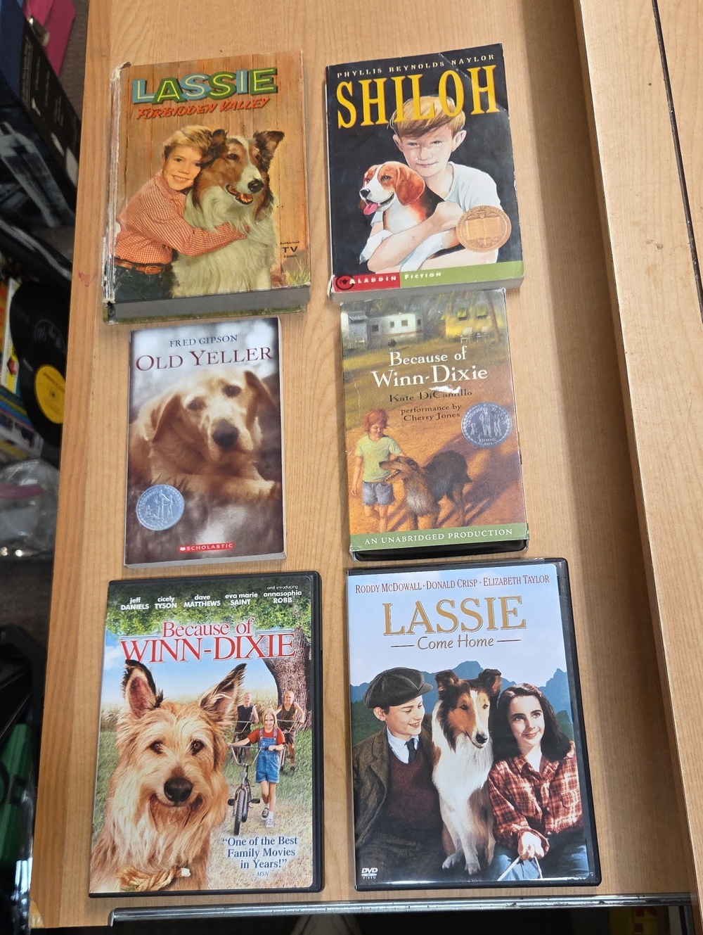 Lassie, Winn Dixie dvd, Audio. Books, Lassie, Old Yeller, Shiloh